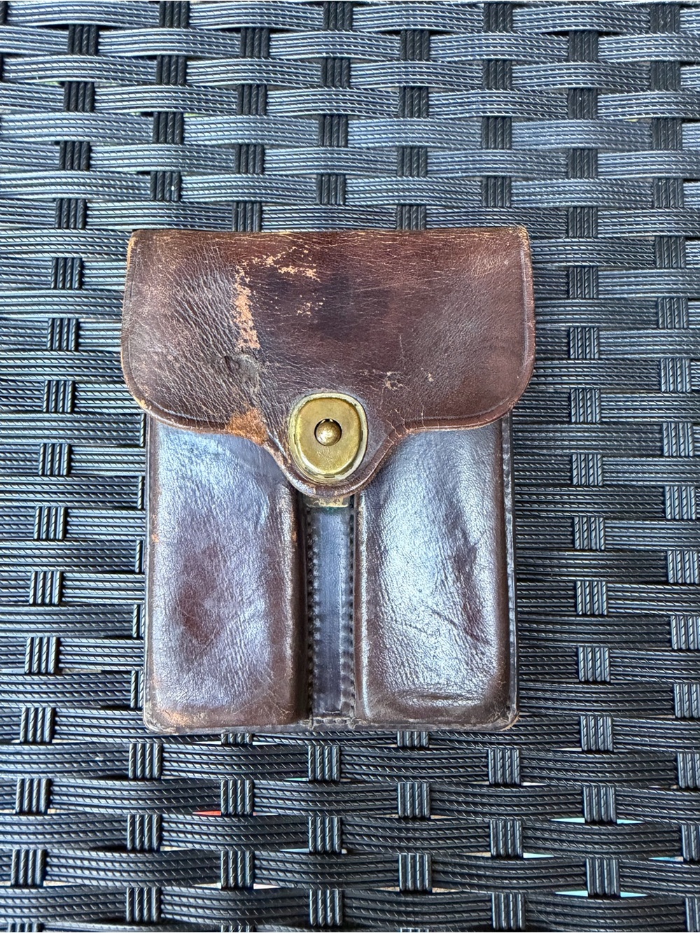 Vintage WWII / Post-War US Military Leather Magazine Pouch JQMD 1946 ENS